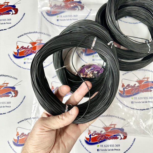HILO TRENZADO WIFFIS DOUBLE BRAID 130LB./60KG. 100MT. COLOR NEGRO - Imagen 2