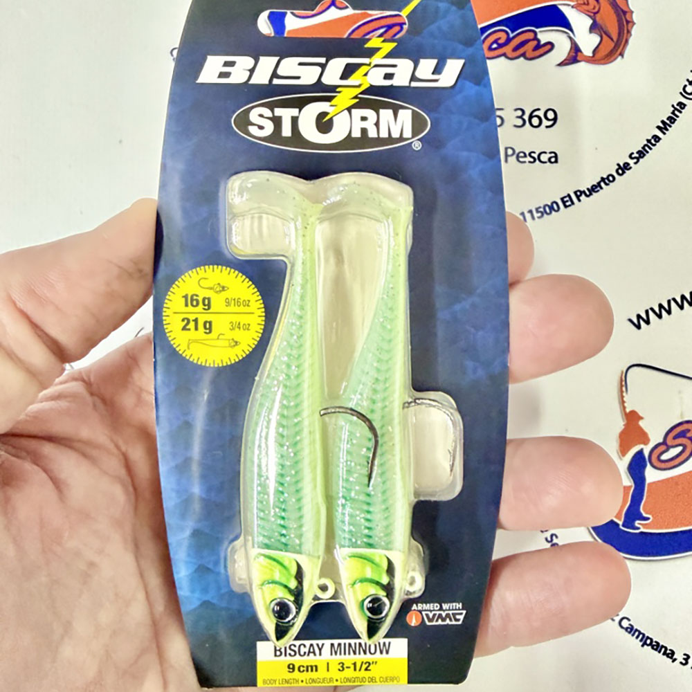 MUESTRA VINILO STORM BISCAY MINNOW 9CM. 21GR. COLOR GLS