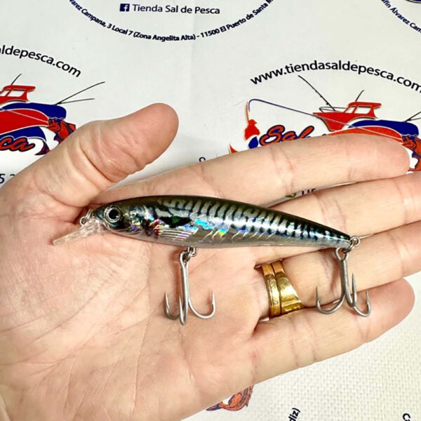 MUESTRA DE SPINNING AKAMI REAL MINNOW 10CM. 14GR. COLOR MACKEREL GREEN - Imagen 2