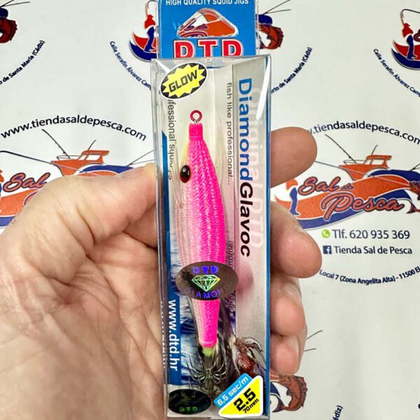 MUESTRA CALAMAR DTD DIAMOND GLAVOC COLOR PINK TAMAÑO 2,5