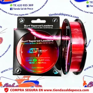 PUENTES DE LINEA CINNETIC 0,23-0,57MM. 10X15MT. COLOR ROJO