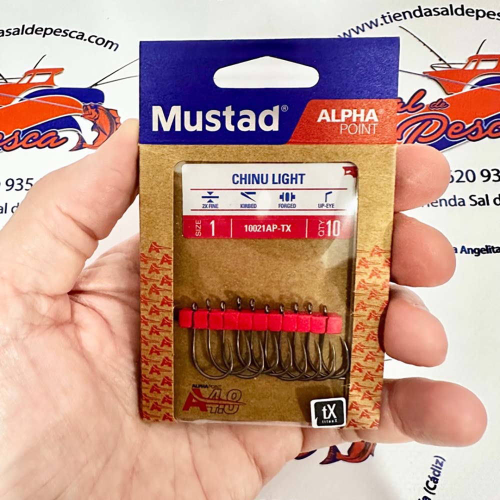 ANZUELOS MUSTAD CHINU LIGHT TITANX MOD. 10021AP NUM. 1 - Sal de Pesca