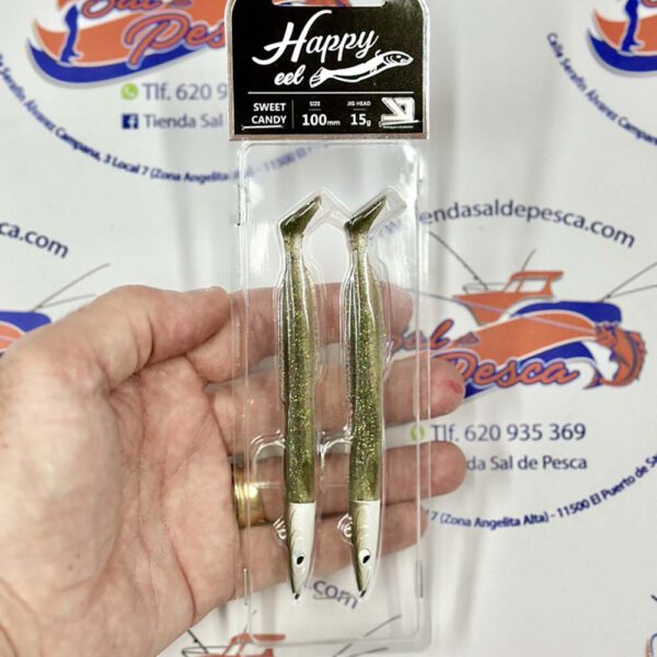 MUESTRA VINILO SPIN YKR HAPPY EEL 100MM 15GR. COLOR SWEET CANDY