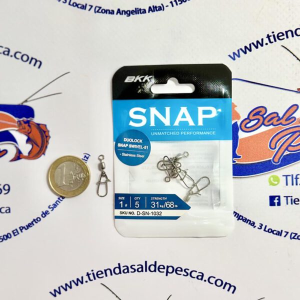 GRAPA INOX BBK DUOLOCK SNAP SWIVEL-51 NUM. 1 68LBS.