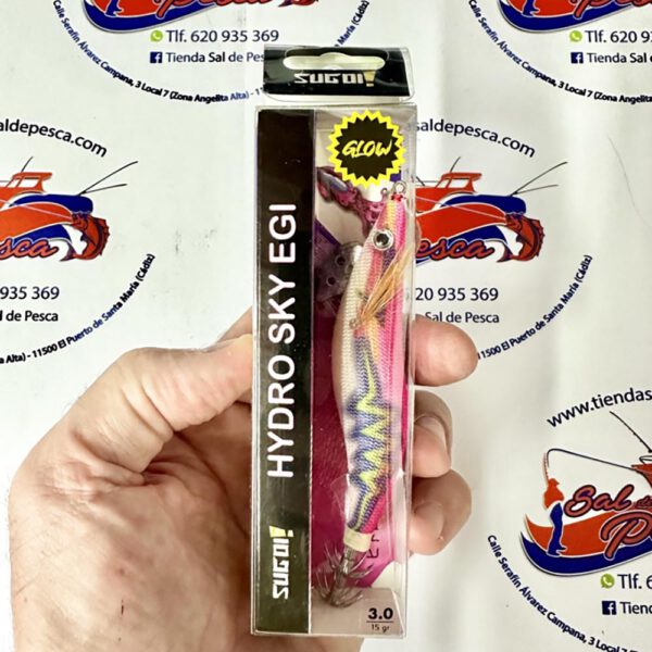 MUESTRA CALAMAR SUGOI! HYDRO SKY EGI COLOR PRY TAMAÑO 3.0