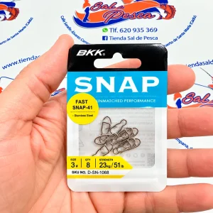 GRAPA-IMPERDIBLE INOX. BKK FAST SNAP-41 NUM. 3