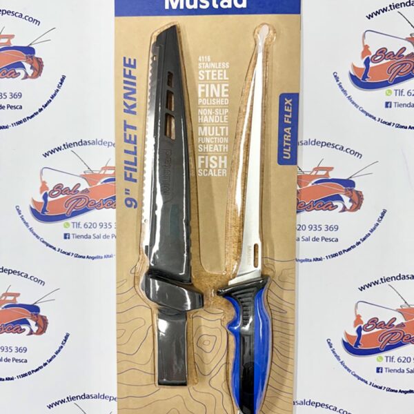 CUCHILLO PARA LA PESCA MUSTAD ULTRA FLEX DE FILETEAR 23CM.