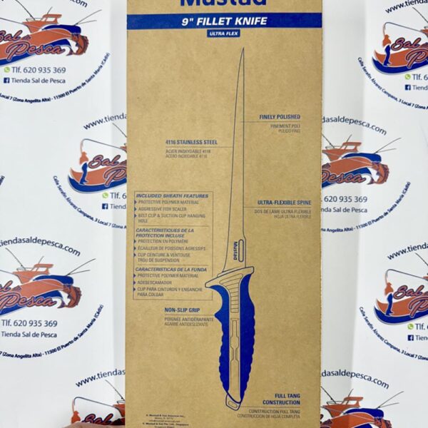CUCHILLO PARA LA PESCA MUSTAD ULTRA FLEX DE FILETEAR 23CM. - Imagen 2