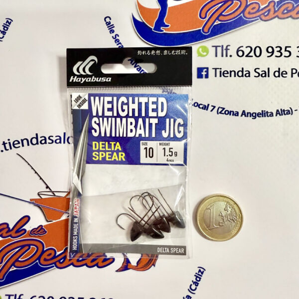 CABEZA DE PLOMO HAYABUSA JIG HEAD EX920 DELTA SPEAR TALLA 1,5GR.
