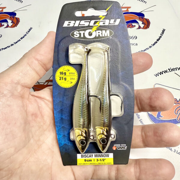 MUESTRA VINILO STORM BISCAY MINNOW 9CM. 16GR. (21GR.) COLOR SDL