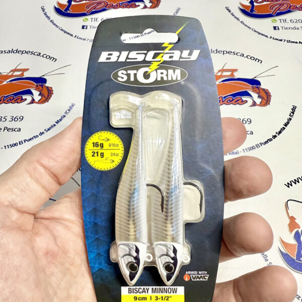 MUESTRA VINILO STORM BISCAY MINNOW 9CM. 16GR.(21GR.) COLOR WPRL