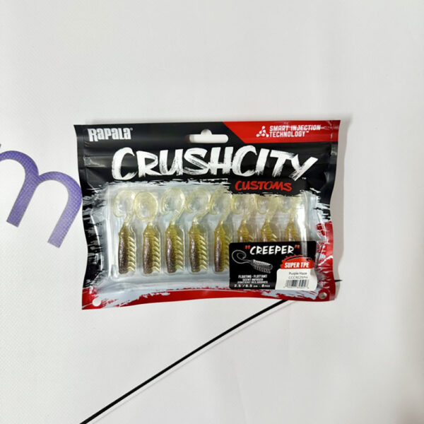 MUESTRA VINILO RAPALA CRUSHCITY CREEPER 2.5" 6.50CM. PURPLE HAZE