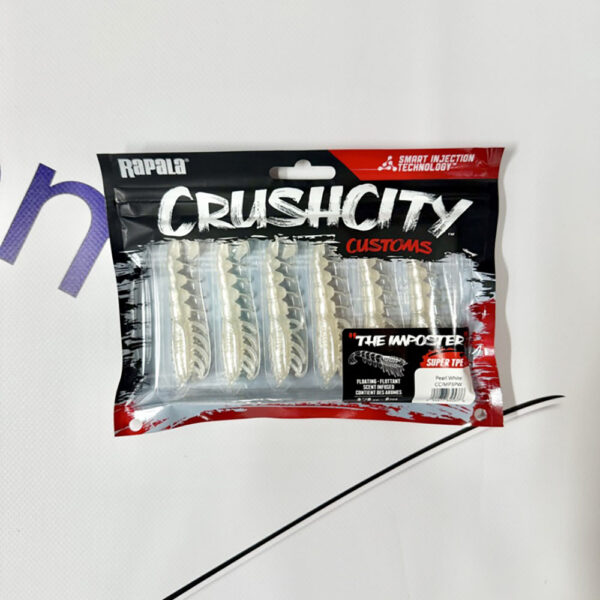 MUESTRA VINILO RAPALA CRUSHCITY IMPOSTER 3" 8.0CM. PEARL WHITE