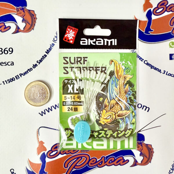 TOPE DE SILICONA AKAMI SURF STOPPER TALLA XL 24 UNIDADES.