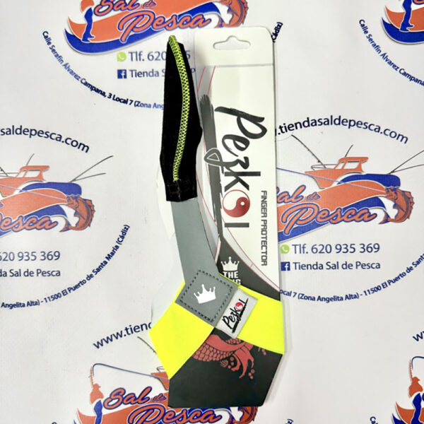 DEDIL DE SURFCASTING PIEL CANGURO PEZKOI COLOR AMARILLO FLUOR