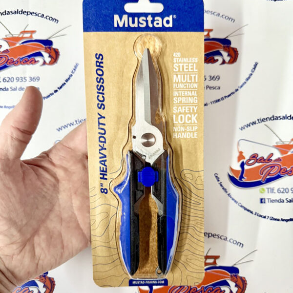 TIJERAS PARA TRABAJOS PESADOS MUSTAD MULTIFUNCION INOX. 20,32CM.