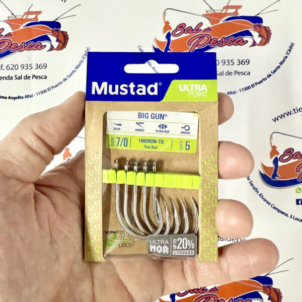 ANZUELO MUSTAD 10829UN-TS BIG GUN NUM. 7/0 TITAN STEEL