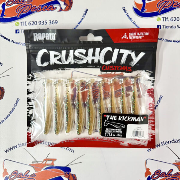 MUESTRA VINILO SPIN RAPALA CRUSHCITY THE KICKMAN 7,50CM. 3GR.  PERCH