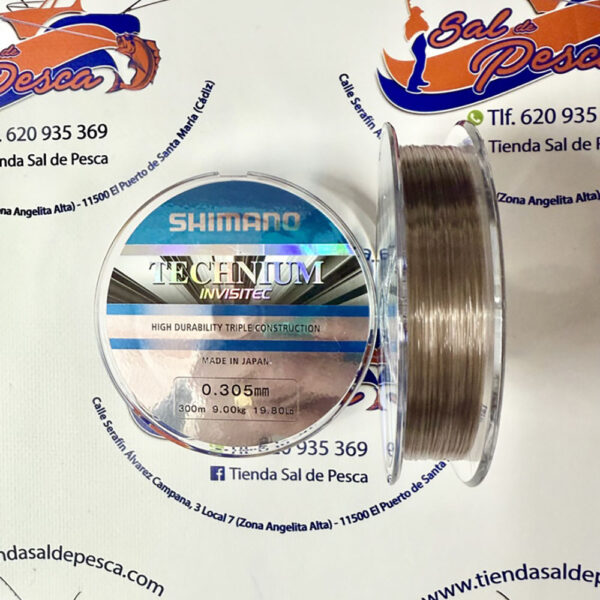 HILO MONOFILAMENTO SHIMANO TECHNIUM INVISITEC 300MT. 0,305MM. - Imagen 2