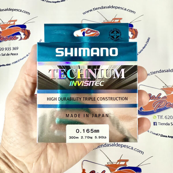 HILO MONOFILAMENTO SHIMANO TECHNIUM INVISITEC 300MT. 0,165MM.