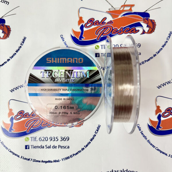 HILO MONOFILAMENTO SHIMANO TECHNIUM INVISITEC 300MT. 0,165MM. - Imagen 2