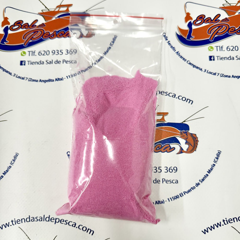 BOLSA DE POLVOS TERMOPLASTIFICANTES COLOR ROSA 100GR.