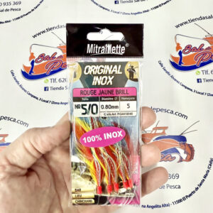 MUESTRAS DE PLUMAS RAGOT MITRAILLETE 5/0 0,80MM. ROJO BRILL. Y AMARILL