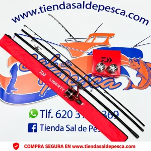 OFERTA COMBO TUBULAR SURFCASTING DAIWA LIBERTY + EMBLEM 45 SCW QD