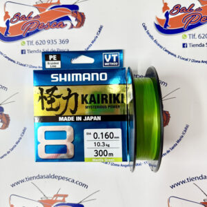 HILO TRENZADO SHIMANO KAIRIKI 8 0,16MM. 300MT. VERDE