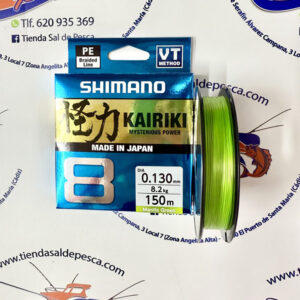 HILO TRENZADO SHIMANO KAIRIKI 8 0,13MM. 150MT. VERDE
