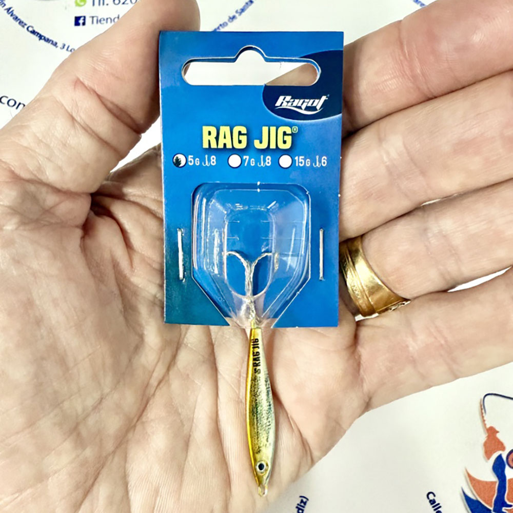 MUESTRA JIGS PLOMO RAGOT RAG JIG 5GR. COLOR AYU - Sal de Pesca