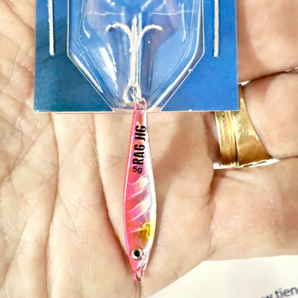 MUESTRA JIGS PLOMO RAGOT RAG JIG 5GR. COLOR PINK METAL - Imagen 2