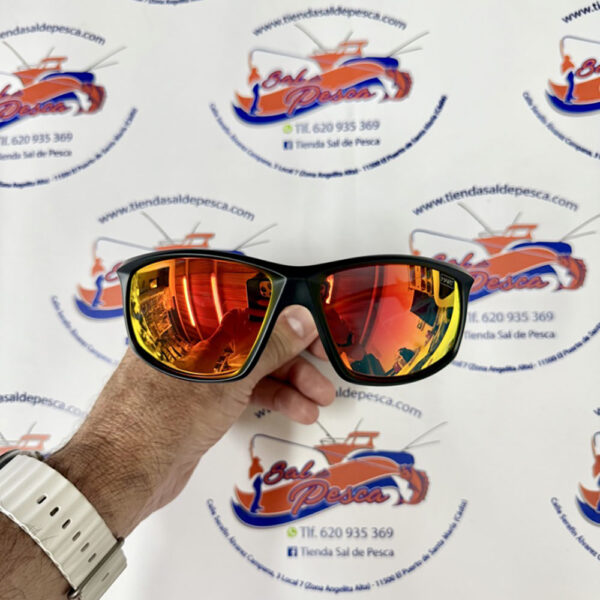 GAFAS POLARIZADAS HART XHGE NEGRA LENTE ESPEJO NARANJA