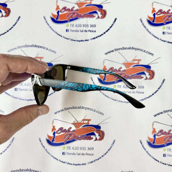 GAFAS POLARIZADAS HART XHGE NEGRA LENTE ESPEJO AZUL - Imagen 4