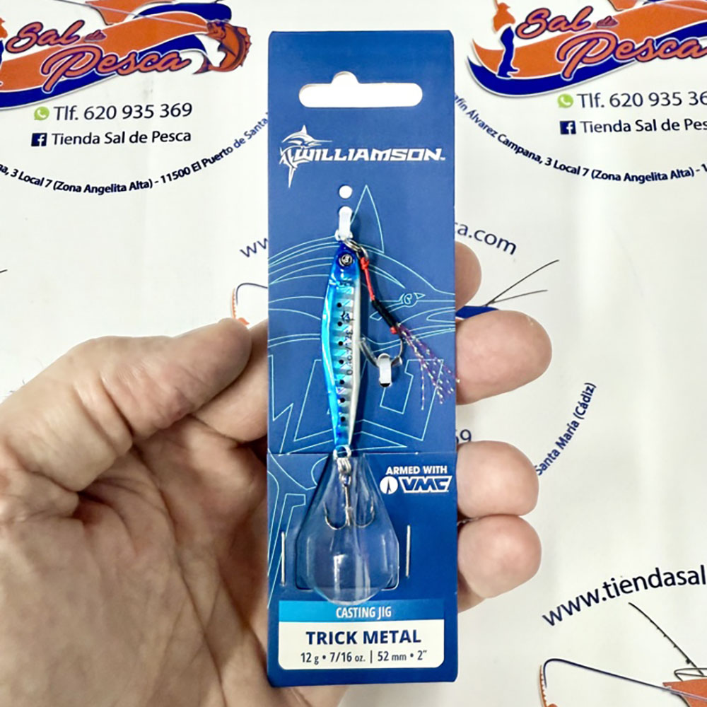 MUESTRA ROCK FISHING WILLIAMSON TRICK METAL 12GR. COLOR BLUE SILVER