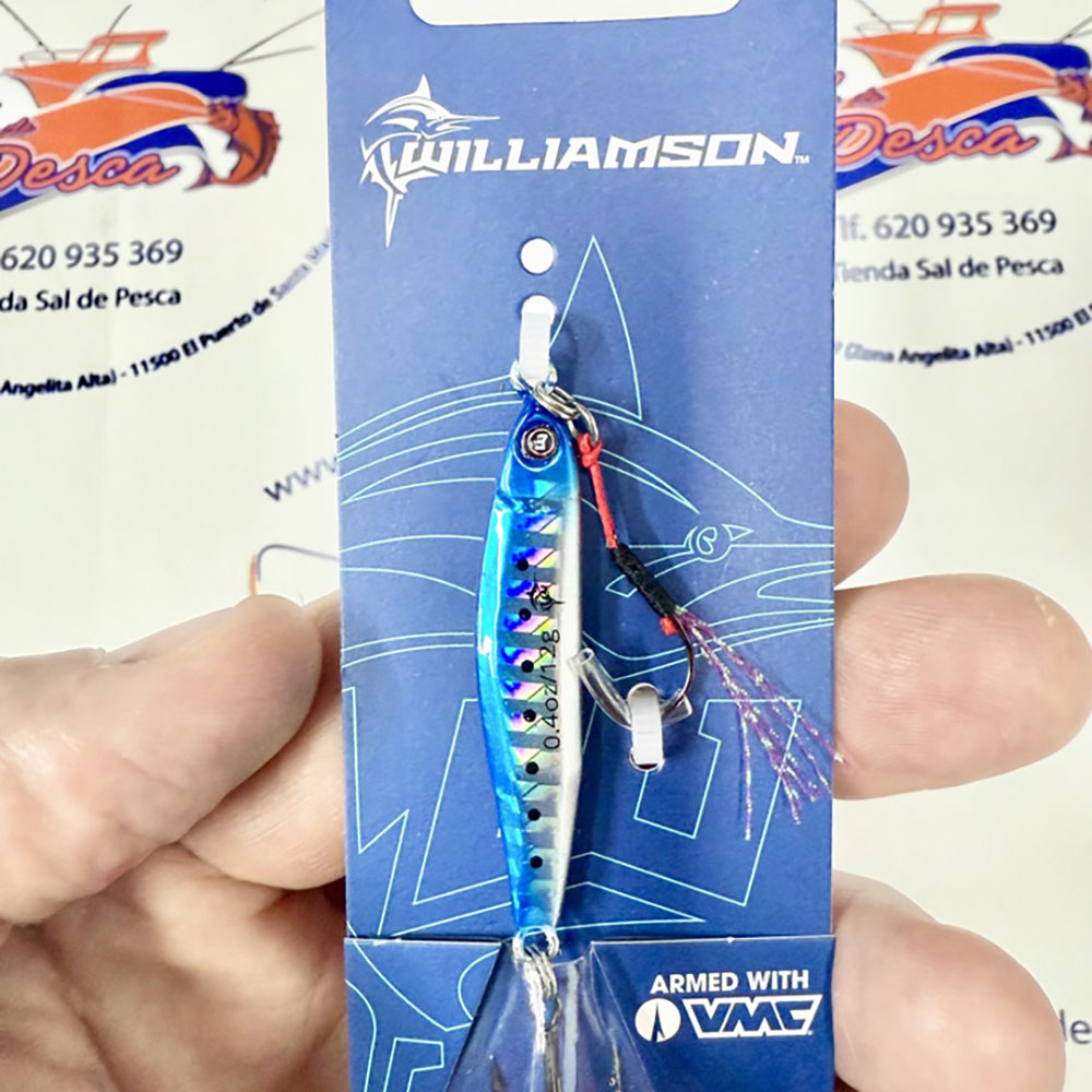 MUESTRA ROCK FISHING WILLIAMSON TRICK METAL 12GR. COLOR BLUE SILVER - Imagen 2