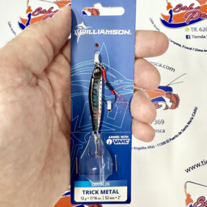 MUESTRA ROCK FISHING WILLIAM. TRICK METAL 12GR. COLOR UV SILVER CHROME