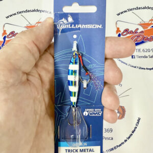 MUESTRA ROCK FISHING WILLIAM. TRICK METAL 12GR. COLOR YELLOW TAIL GLOW