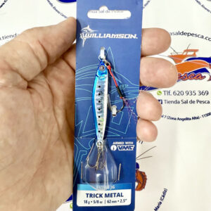 MUESTRA ROCK FISHING WILLIAMSON TRICK METAL 18GR. COLOR BLUE SILVER