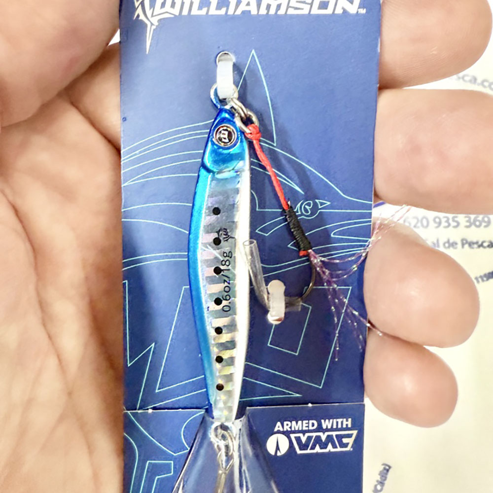 MUESTRA ROCK FISHING WILLIAMSON TRICK METAL 18GR. COLOR BLUE SILVER - Imagen 2