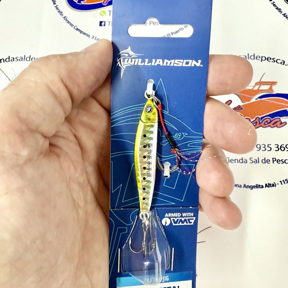 MUESTRA ROCK FISHING WILLIAMSON TRICK METAL 18GR. COLOR GREEN SARDINE
