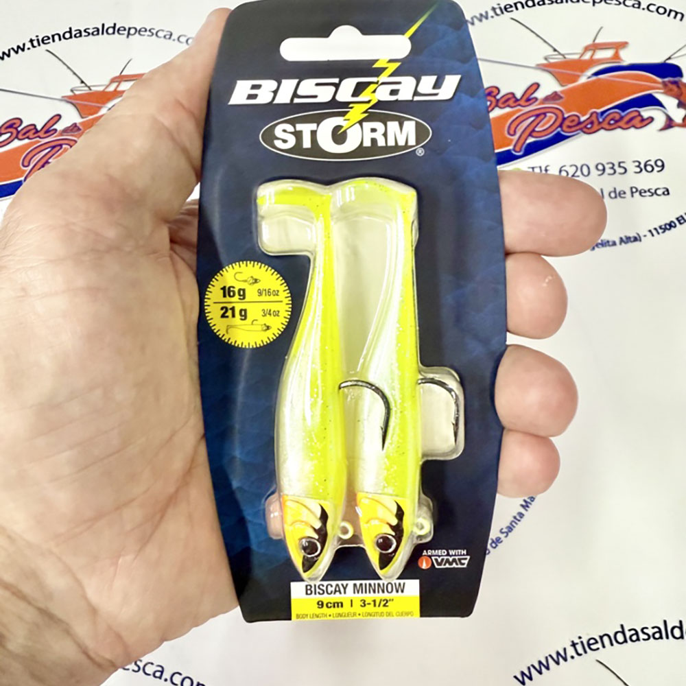 MUESTRA VINILO STORM BISCAY MINNOW 9CM. 16GR. (21GR.) COLOR CHCH
