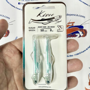 MUESTRA VINILO SPIN YKR KISU SHAD 50MM 8GR. COLOR SUGAR GREEN