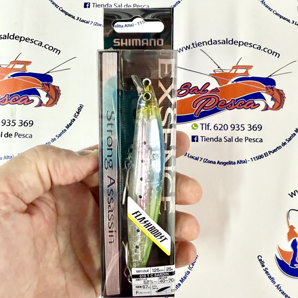 MUESTRA DE SPINNING SHIMANO EXSENCE STRONG ASS 12,5CM. COLOR SARDINA