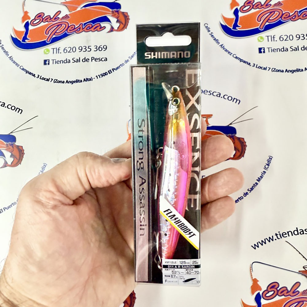 MUESTRA DE SPINNING SHIMANO EXSENCE STRONG ASS 12,5CM. SARDINA PINK