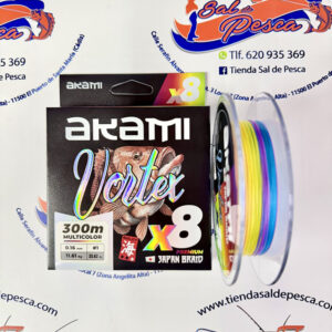 HILO TRENZADO AKAMI VORTEX 8X 300MT. 0,16MM. MULTICOLOR