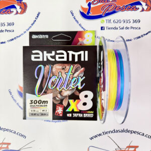 HILO TRENZADO AKAMI VORTEX 8X 300MT. 0,18MM. MULTICOLOR
