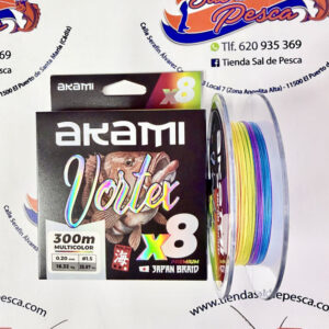 HILO TRENZADO AKAMI VORTEX 8X 300MT. 0,20MM. MULTICOLOR