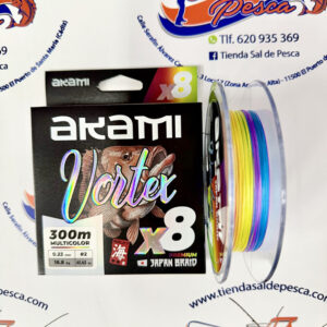 HILO TRENZADO AKAMI VORTEX 8X 300MT. 0,23MM. MULTICOLOR