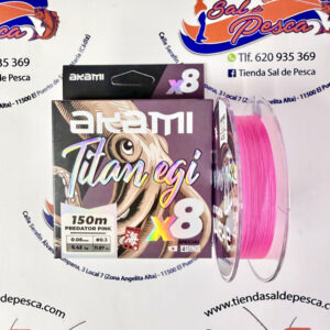 HILO TRENZADO AKAMI TITAN EGI 8X 150MT. 0,08MM. PINK